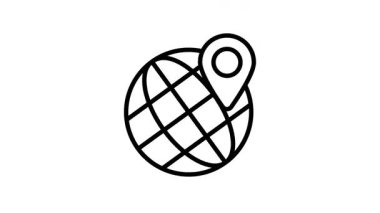 Harita iğneli dünya konsept coğrafi konum vektörünü modern tarzda gösterir