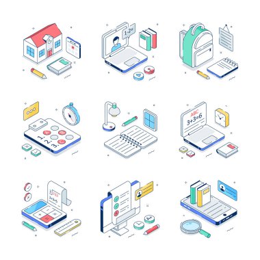 Okulun ve eğitimin bu inanılmaz izometrik çizimlerini ele alalım.