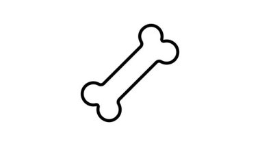 Çizgi biçiminde dizayn edilmiş kırık kemiğin kullanışlı canlandırma simgesi