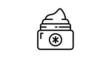 Bu modaya uygun krema kavanozunun canlandırılmış simgesini al