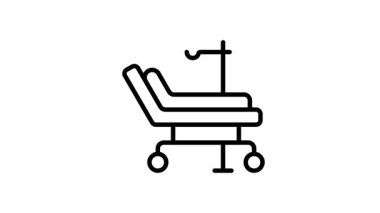 Hastane yatağındaki en iyi çizgi animasyon ikonumuza bakın.