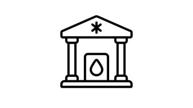 Kan bankası binasının animasyon simgesini kullanmaya hazır