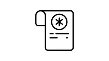 Eczane faturasının kullanışlı bir taslak biçimi canlandırılmış simgesi