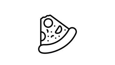 Son moda pizza diliminin canlandırılmış simgesini kullanmak kolay