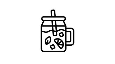 Soğutulmuş meyve suyu bardağının canlandırılmış bu muhteşem çizgisini alın.