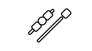 Kavrulmuş şekerlemeler çizgi biçiminde tasarlanmış canlandırılmış simge.