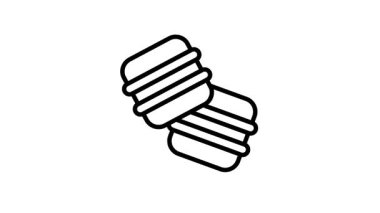 Makaronlar canlandırılmış simge taslak biçiminde yaratıcı bir şekilde tasarlanmıştır