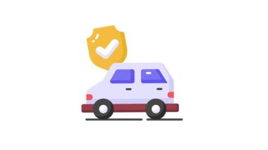 Bu birinci sınıf araba sigortası ikonunu indirin, koruma kalkanını araba ve araba güvenliği ile.