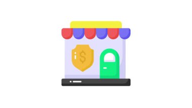 Güzel tasarlanmış video dükkânı binası, ticari bina, pazar simgesi