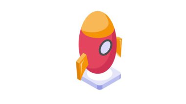 Yeni iş girişimlerini, yenilikleri, büyümeyi, girişimci ruhunu temsil eden dinamik bir sembol.