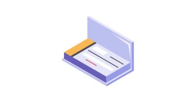 Çek defterinin bu premium animasyon vektörünü modayı izometrik tarzda indir