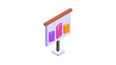 Düzenlenebilir biçimdeki sunum panosunun iyi hazırlanmış animasyon simgesi, iş analizi canlandırılmış vektör