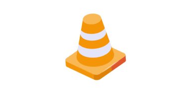 Beton bloğun inanılmaz bir izometrik animasyon simgesi, vektör canlandırması kullanmaya hazır