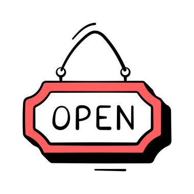 İş erişilebilirliği ve mağaza açılabilirliği, açık işaret el resmi simgesi