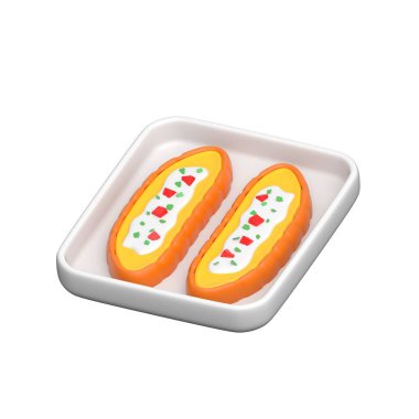 Sarımsaklı ekmeğin modaya uygun 3 boyutlu muhteşem tasarımı