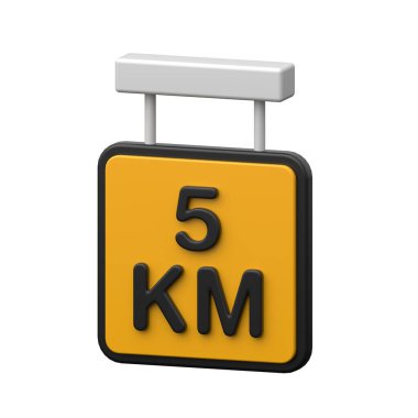 Mesafe işaretinin şu 3 boyutlu illüstrasyonuna bir bakın.