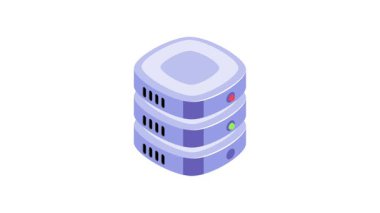 Sunucu yığınının bu güzel ve benzersiz izometrik vektörünü al