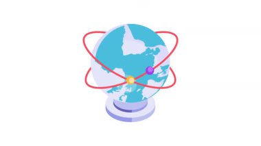 Modern tarzda küresel ağın bu inanılmaz izometrik ikon animasyonuna bir bakın.