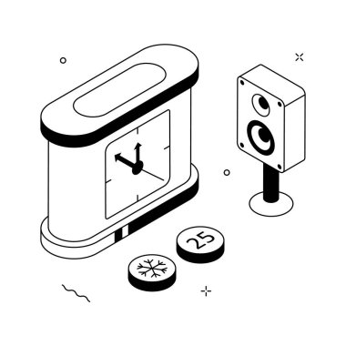 Moda tarzında Noel kutlaması izometrik illüstrasyon