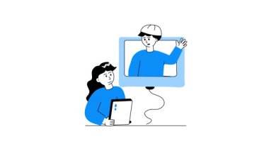 Çevrimiçi bayram dilek kavramı canlandırması, premium kullanım için