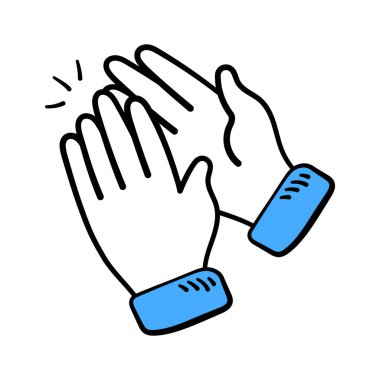 El çırpma ve trend vektörlerinin modern el çizimi simgesi