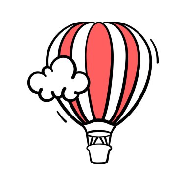 Macera ve açık hava aktivitelerini sembolize eden sıcak hava balonu
