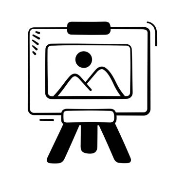 Resim için tuvalli yaratıcı sanat sehpası, modaya uygun karalama simgesi