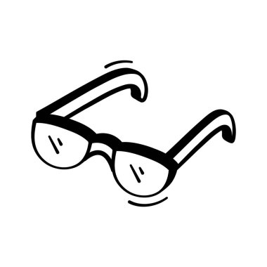 Görmeyi, okumayı ve akademik odaklanmayı sembolize eden klasik karalama gözlükleri