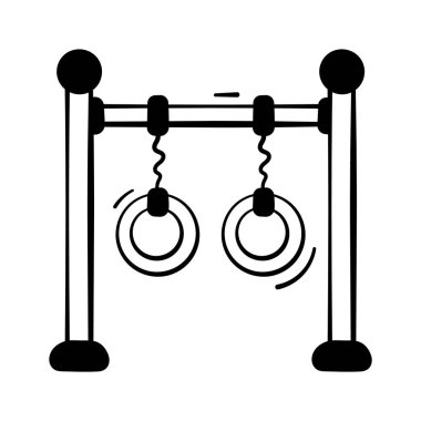 Ellerinizi jimnastik yüzüklerinin bu inanılmaz karalama stili simgesine koyun.