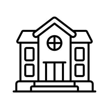 Moda okulu oluşturma ikonu, eğitim, kurum ve öğrenim merkezi