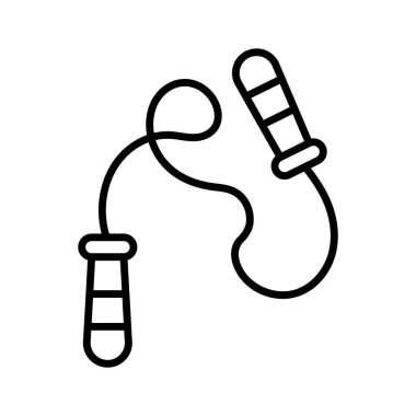 Zıplayan ip simgesi fitness, spor ve oyuncu aktiviteleri temsil eder