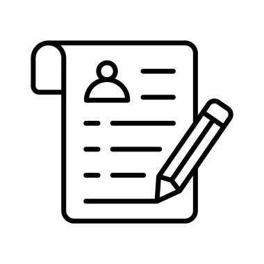 İşte giriş formunun modern taslak biçim simgesi, premium vektör