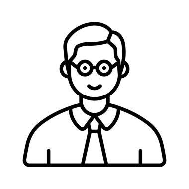 Öğretmen portresi özet simgesi, premium vektör tasarımı