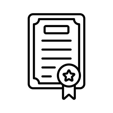 Modern stilde iyi tasarlanmış sertifika tasarımı simgesi