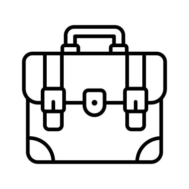 Klasik okul çantası ana hatları öğrenmeyi sembolize eden, temel şeyleri öğrenen simge,