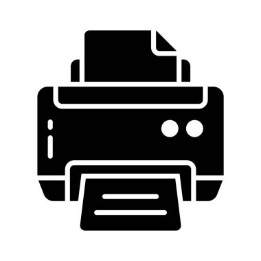 İyi tasarlanmış yazıcı ve modern vektörlerin simgesi