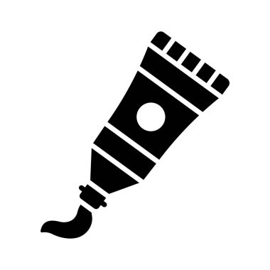 Resim sınıfını, yaratıcılığı ve okul çizim faaliyetlerini sembolize eden bir boya tüpü simgesi