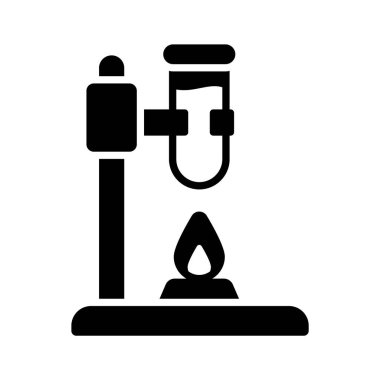 Kimya deneyinin iyi tasarlanmış simgesi, modern vektör.