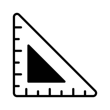 Geometrik üçgen cetvel simgesi, premium vektör