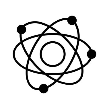 Atomik yapı, fizik, kimya ve STEM öğrenme sembolü