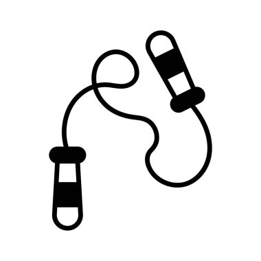 Zıplayan ip simgesi fitness, spor ve oyuncu aktiviteleri temsil eder