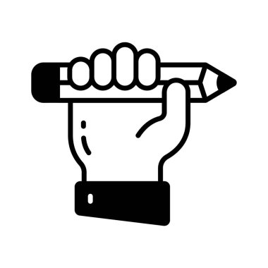 Eğitimin gücünü ve gücünü gösteren bir kalem tutan el.