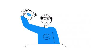 Kaliteli çizim zihinsel sağlığın canlandırılmış çizimi