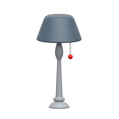 Aydınlatma için dekoratif bir 3D lamba simgesi