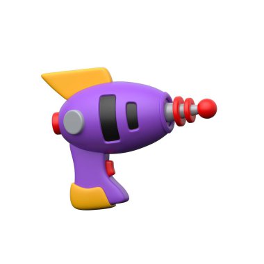 Üç boyutlu lazer silahı ikonu gelişmiş silahı ve oyun teknolojisini sembolize ediyor.