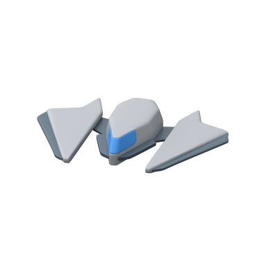 Fütürist havacılık için tasarlanmış yüksek teknolojili gizli drone 3D model.