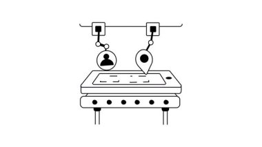 Depoyla bağlantılı olabilecek grafikleri gösteren bir bilgisayar ekranını izleyen bir işçi