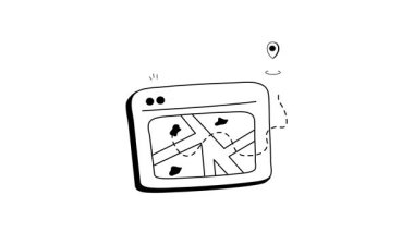 Web gezinti için harita arayüzü gösteren ekran