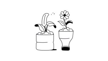 Modern tarzda geri dönüşümlü şişenin bu inanılmaz animasyonunu yakala