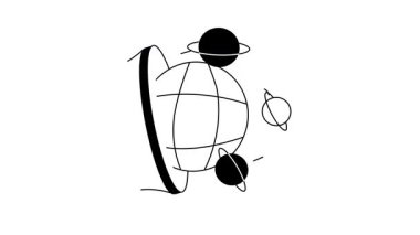 Sanal uzay ortamı animasyon vektör tasarımı, metaevrende derin keşifler